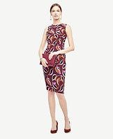 Ann Taylor Autumn Floral Sleeveless Sheath