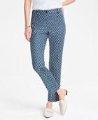 Ann Taylor The Cotton Crop Pant In Geo Diamond - Curvy Fit
