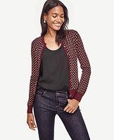 Ann Taylor Scalloped Jacquard Ann Cardigan