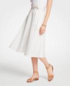 Ann Taylor Linen Blend Tie Waist Skirt
