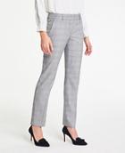 Ann Taylor The Straight Pant In Glen Plaid