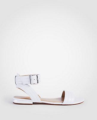 Ann Taylor Farrah Leather Flat Sandals