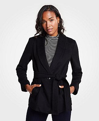 Ann Taylor Shawl Collar Belted Coat