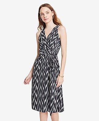Ann Taylor Ikat Belted Wrap Dress