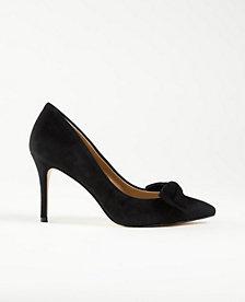Ann Taylor Kit Suede Bow Pumps