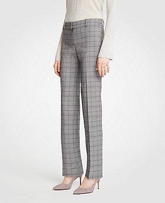 Ann Taylor The Straight Leg Pant In Glen Plaid