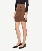 Ann Taylor Button Front A-line Skirt