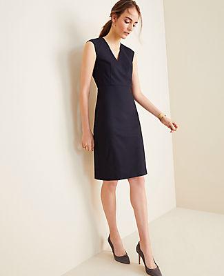Ann Taylor The V-neck Sheath Dress In Tropical Wool