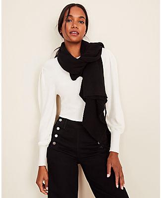 Ann Taylor Ruffle Cashmere Wrap Scarf