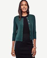 Ann Taylor Rib Cropped Cardigan