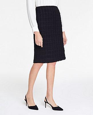 Ann Taylor Tweed Wrap Pencil Skirt