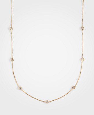 Ann Taylor Crystal Station Necklace