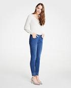 Ann Taylor Curvy Embroidered Floral All Day Skinny Jeans