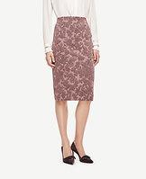 Ann Taylor Shimmer Leaf Pencil Skirt