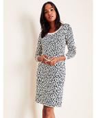 Ann Taylor Leopard Print Sweater Dress