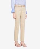 Ann Taylor Belted Cotton Sateen Chinos