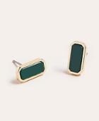 Ann Taylor Rectangle Stone Stud Earrings