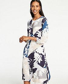Ann Taylor Floral Keyhole Flare Dress