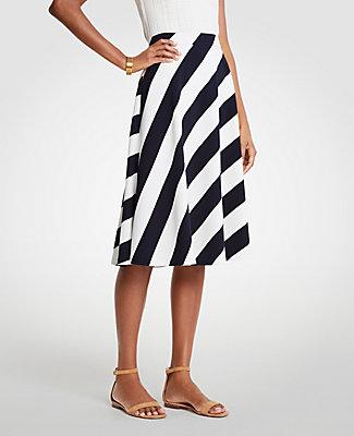 Ann Taylor Nautical Stripe Full Skirt