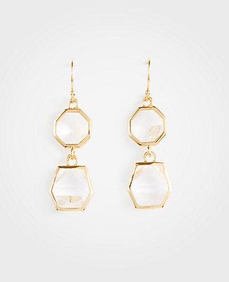 Ann Taylor Geometric Crystal Drop Earrings