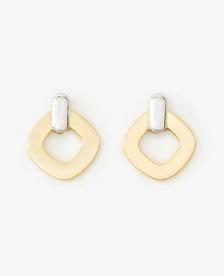 Ann Taylor Mixed Metal Geo Stud Earrings