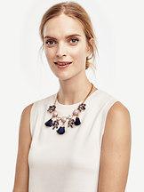 Ann Taylor Crystal Burst Tassel Necklace