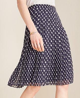 Ann Taylor Dashed Pleated Skirt