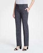 Ann Taylor The Straight Leg Pant In Fine Crosshatch - Curvy Fit