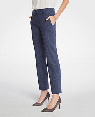 Ann Taylor The Straight Leg Pant In Washed Linen - Curvy Fit