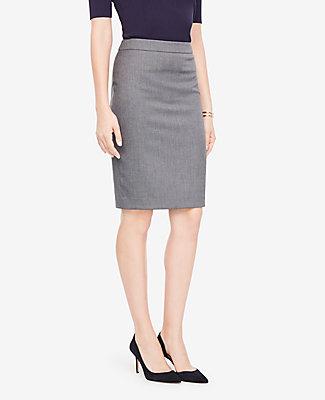 Ann Taylor Curvy Sharkskin Pencil Skirt