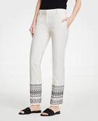 Ann Taylor The Ankle Pant In Embroidery - Curvy Fit