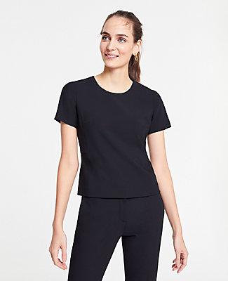 Ann Taylor Bi-stretch Short Sleeve Top