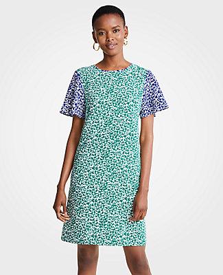 Ann Taylor Mixed Floral Shift Dress