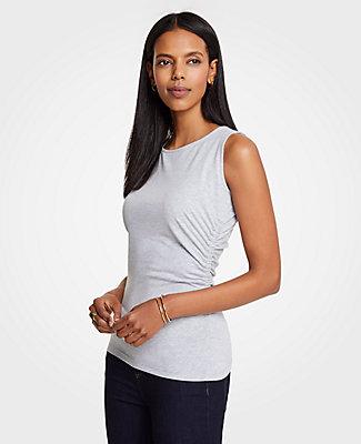 Ann Taylor Side Ruched Knit Tank