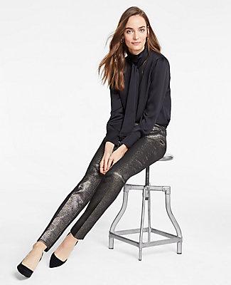 Ann Taylor The Ankle Pant In Golden Shimmer