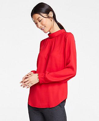 Ann Taylor Mock Neck Blouse