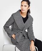 Ann Taylor Houndstooth Wrap Coat