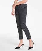 Ann Taylor The Cotton Crop Pant In Ikat Dot - Curvy Fit