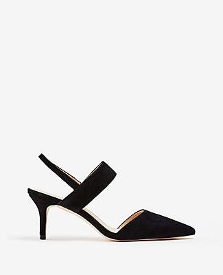 Ann Taylor Theodora Suede Slingback Pumps