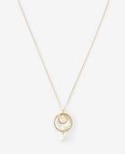 Ann Taylor Halo Pearlized Pendant Necklace