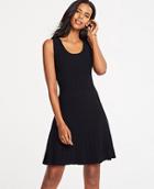 Ann Taylor Pleated Flare Sweater Dress