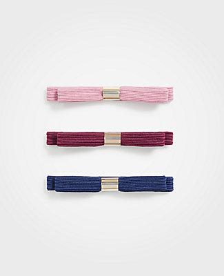 Ann Taylor Metallic Bow Hair Tie Pack
