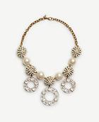 Ann Taylor Pearlized Lucite Statement Necklace