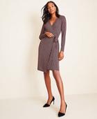 Ann Taylor Sunflower Matte Jersey Wrap Dress