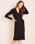 Ann Taylor Belted Cardigan Sweater Dress