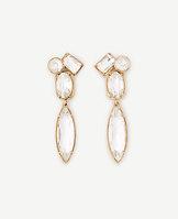 Ann Taylor Mixed Jewel Drop Earrings