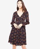 Ann Taylor Bouquet Smocked Cuff Dress