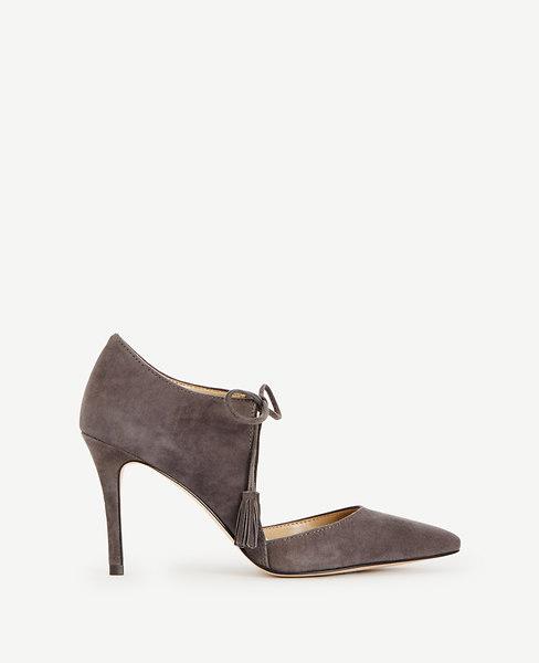 Ann Taylor Adalaide Suede Tassel Pumps