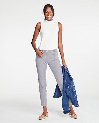 Ann Taylor The Cotton Crop Pant In Seersucker - Curvy Fit