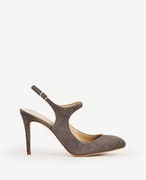 Ann Taylor Roslyn Suede Slingback Pumps
